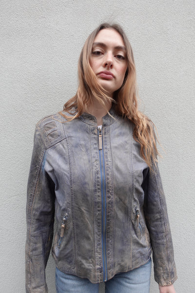 Y2K LEATHER MOTO JACKET