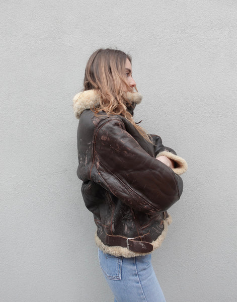 VINTAGE LEATHER PILOT JACKET