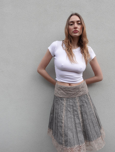 2000s MORGAN PLEAT SKIRT