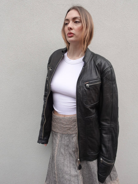 2000s DIESEL LEATHER MOTO JACKET