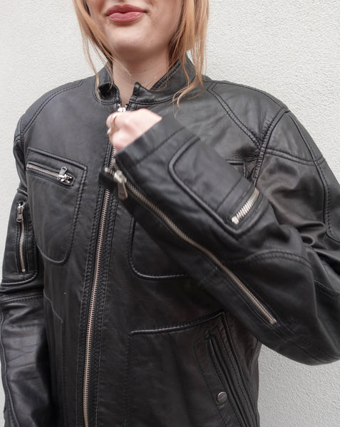 2000s DIESEL LEATHER MOTO JACKET