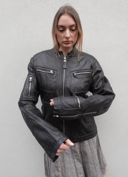 2000s DIESEL LEATHER MOTO JACKET