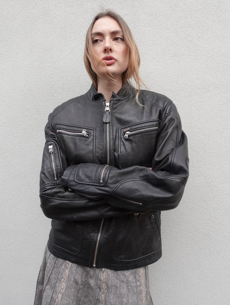 2000s DIESEL LEATHER MOTO JACKET