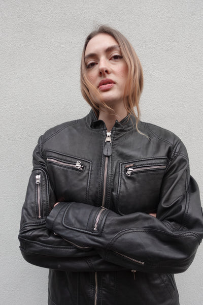 2000s DIESEL LEATHER MOTO JACKET