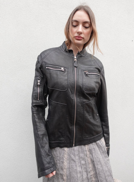 2000s DIESEL LEATHER MOTO JACKET