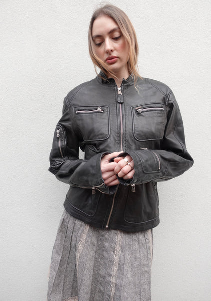 2000s DIESEL LEATHER MOTO JACKET