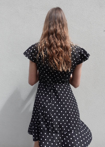 VINTAGE POLKA DOT WRAP DRESS