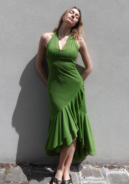 2000s HALTER MAXI DRESS