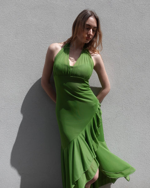 2000s HALTER MAXI DRESS