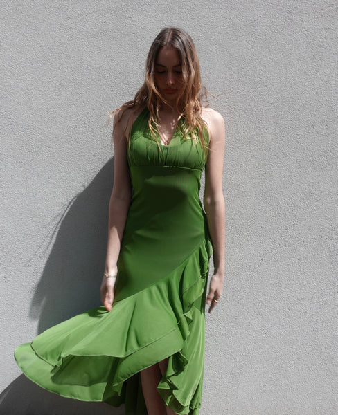 2000s HALTER MAXI DRESS