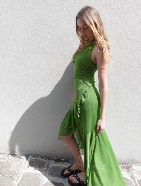 2000s HALTER MAXI DRESS