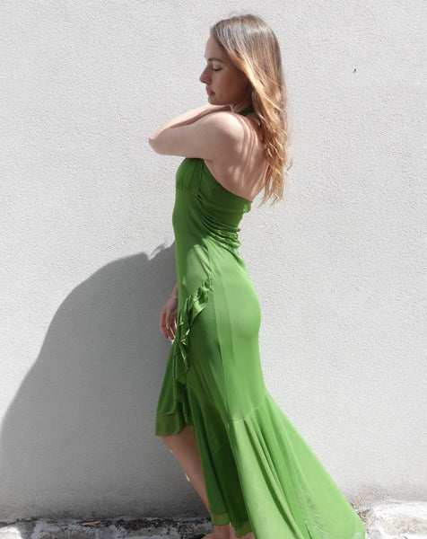 2000s HALTER MAXI DRESS