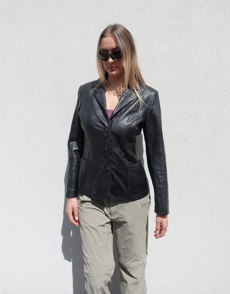 VINTAGE LEATHER BLAZER