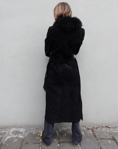 VINTAGE SUEDE SHEARLING COAT