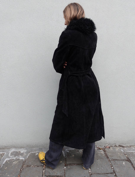 VINTAGE SUEDE SHEARLING COAT