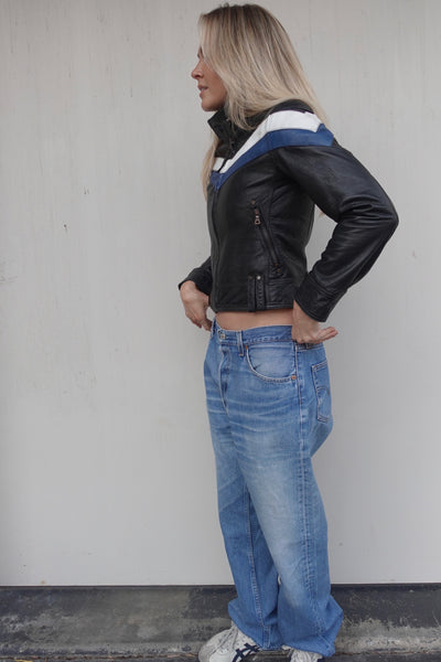 Y2K LEATHER MOTO JACKET