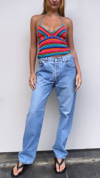 VINTAGE CROCHET HALTER TOP
