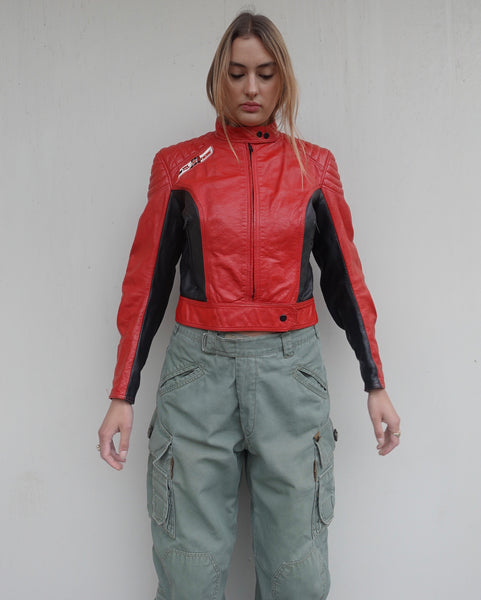 Y2K LEATHER BIKER JACKET