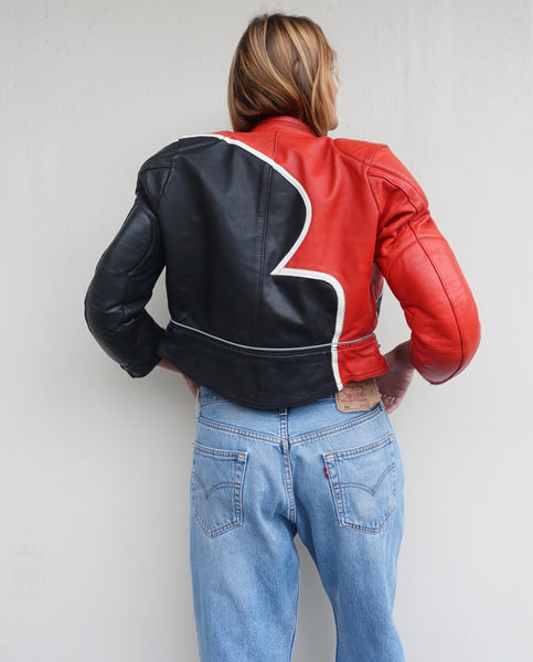 Y2K LEATHER BIKER JACKET