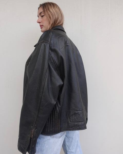 VINTAGE LEATHER BIKER JACKET