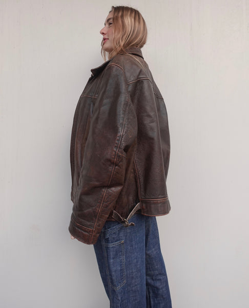 VINTAGE LEATHER BIKER JACKET