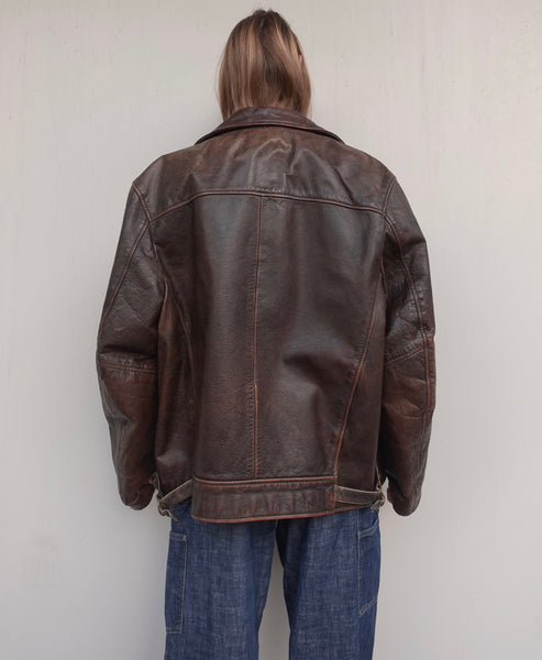 VINTAGE LEATHER BIKER JACKET