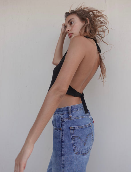 Y2K VEST HALTER TOP