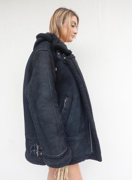 VINTAGE BOSS SUEDE SHEARLING JACKET