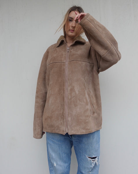 VINTAGE SUEDE SHEARLING JACKET