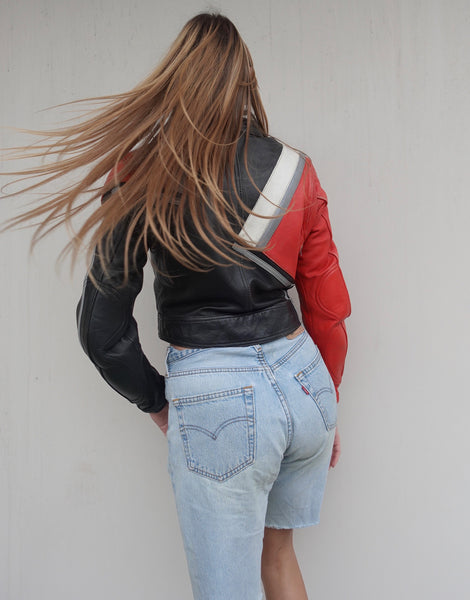 Y2K LEATHER BIKER JACKET