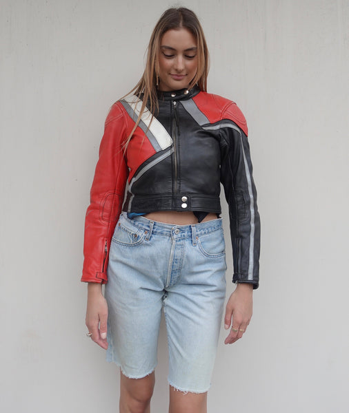 Y2K LEATHER BIKER JACKET
