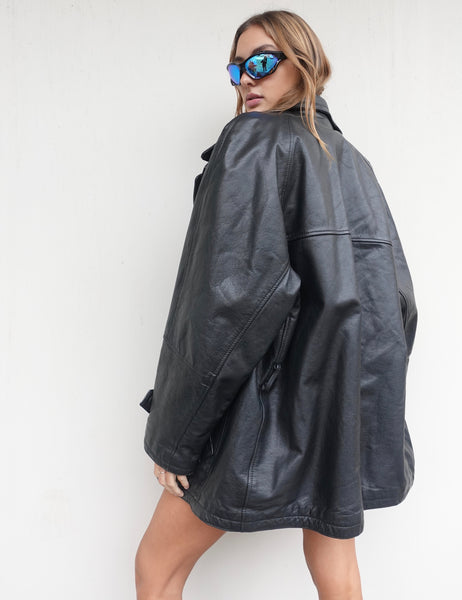 VINTAGE LEATHER TRENCH
