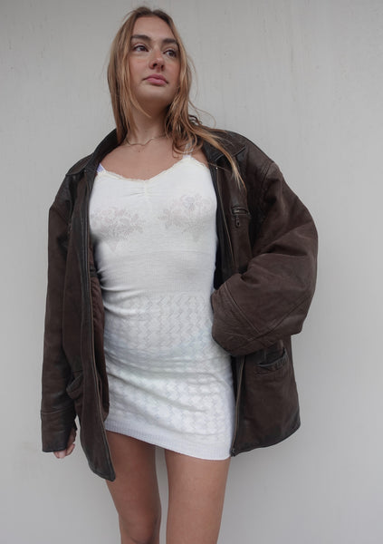 VINTAGE LEATHER BIKER JACKET
