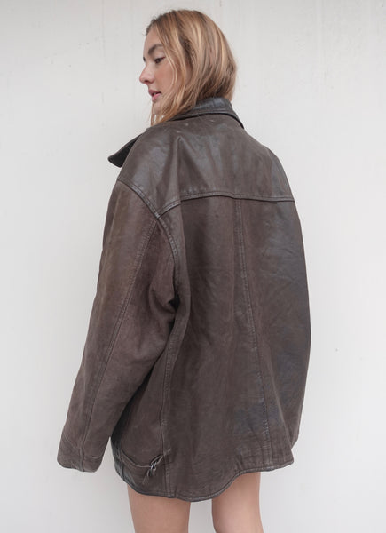 VINTAGE LEATHER BIKER JACKET