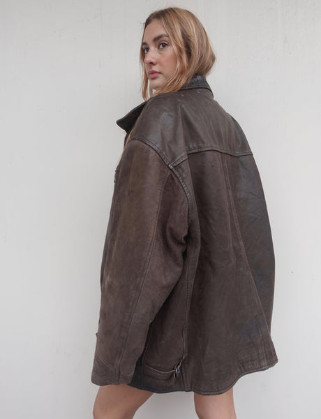 VINTAGE LEATHER BIKER JACKET