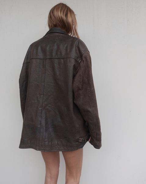 VINTAGE LEATHER BIKER JACKET
