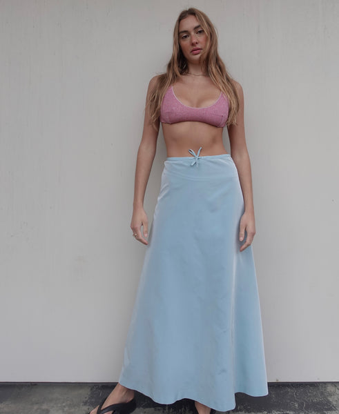 Y2K IRIDESCENT MAXI SKIRT