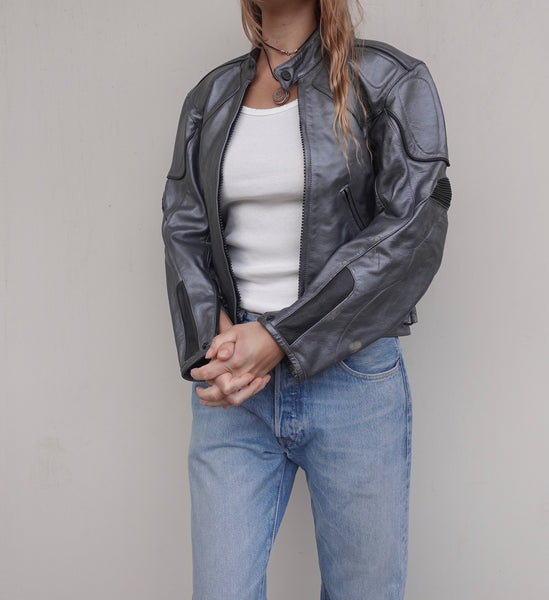 Y2K LEATHER BIKER JACKET