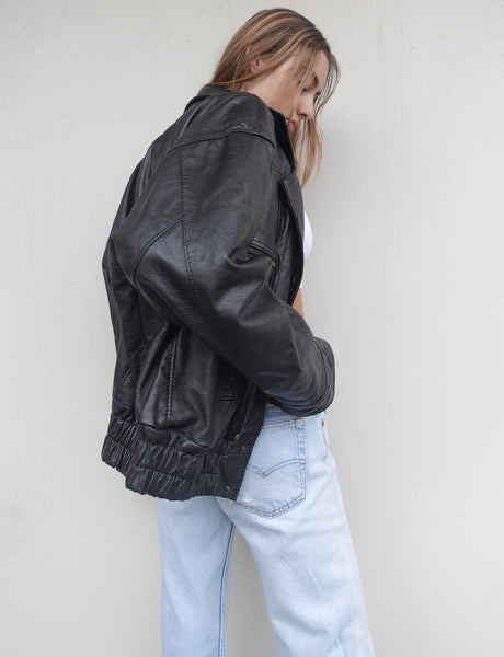 VINTAGE ITALIAN LEATHER BIKER JACKET