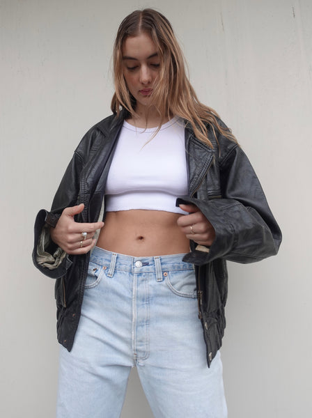 VINTAGE ITALIAN LEATHER BIKER JACKET