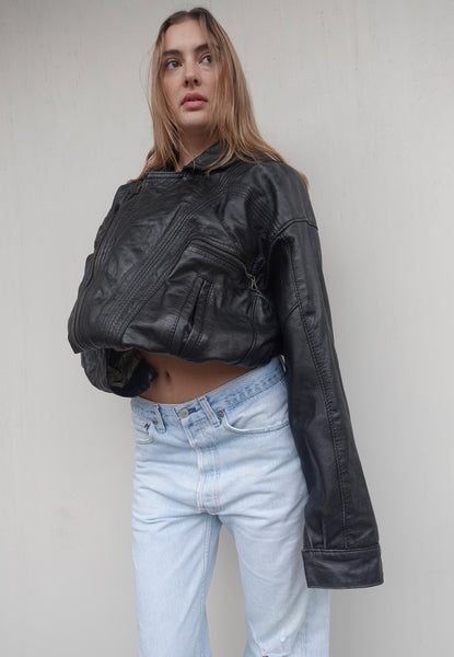 VINTAGE ITALIAN LEATHER BIKER JACKET