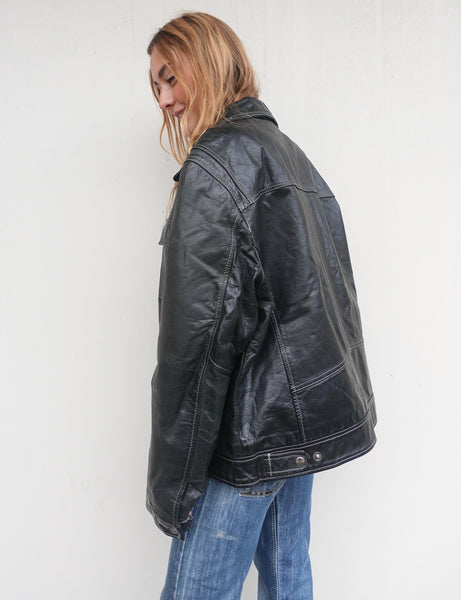 VINTAGE LEATHER BIKER JACKET