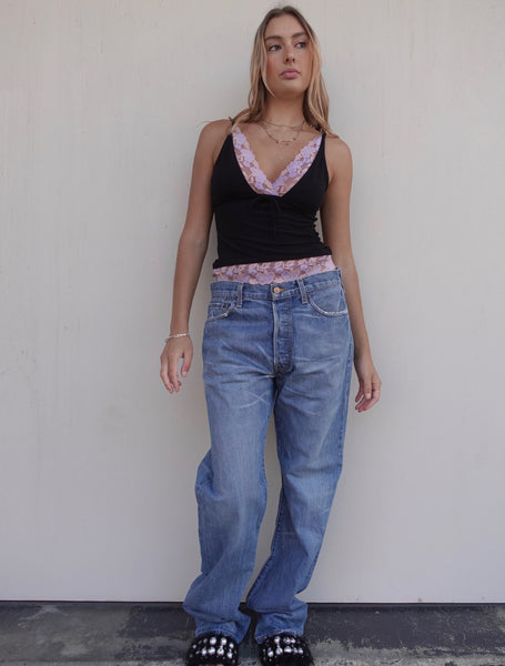 Y2K LACE CAMI TOP