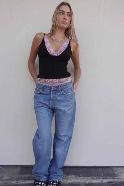 Y2K LACE CAMI TOP